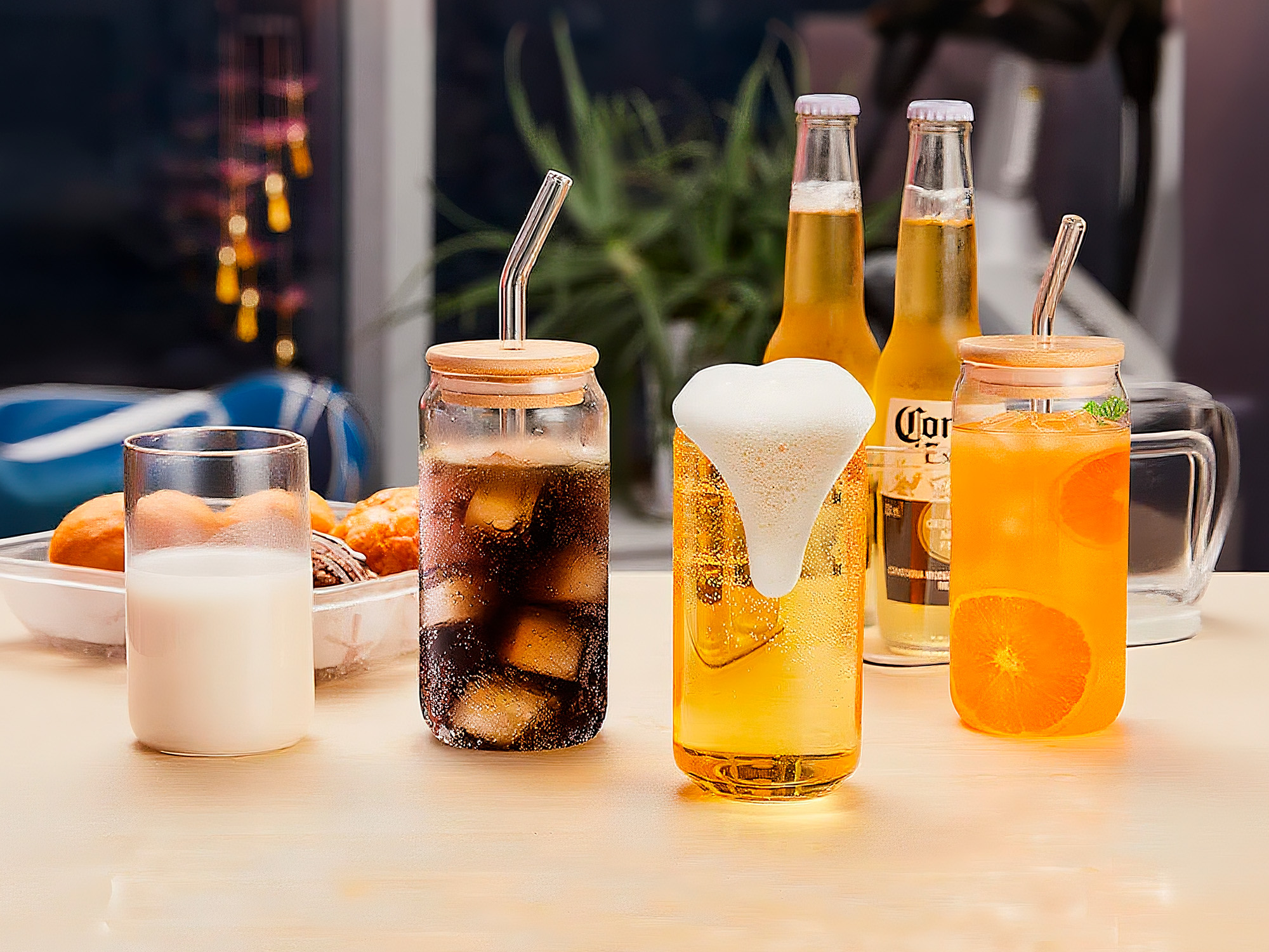 Glass Can Cups