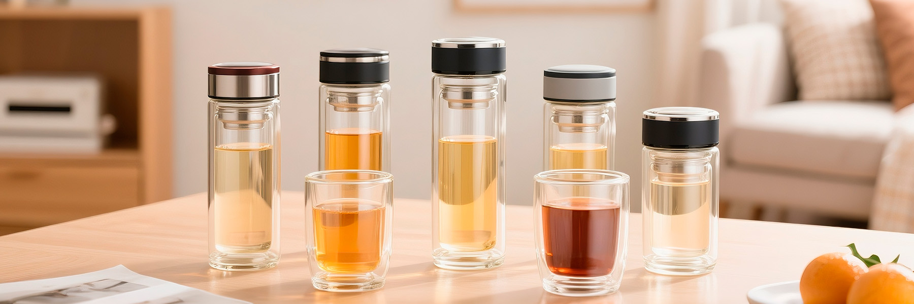 Glass water tumbler