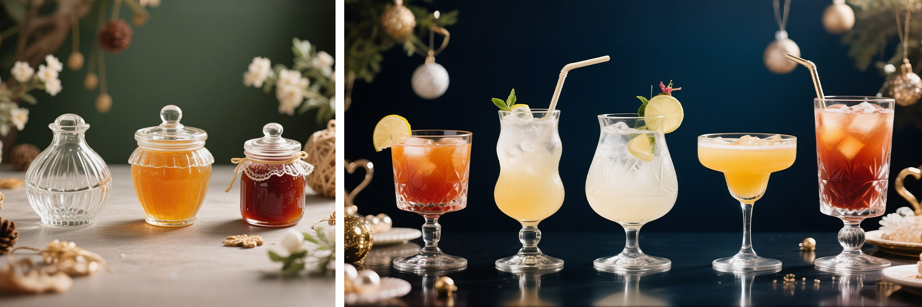 Unique glass drinkware