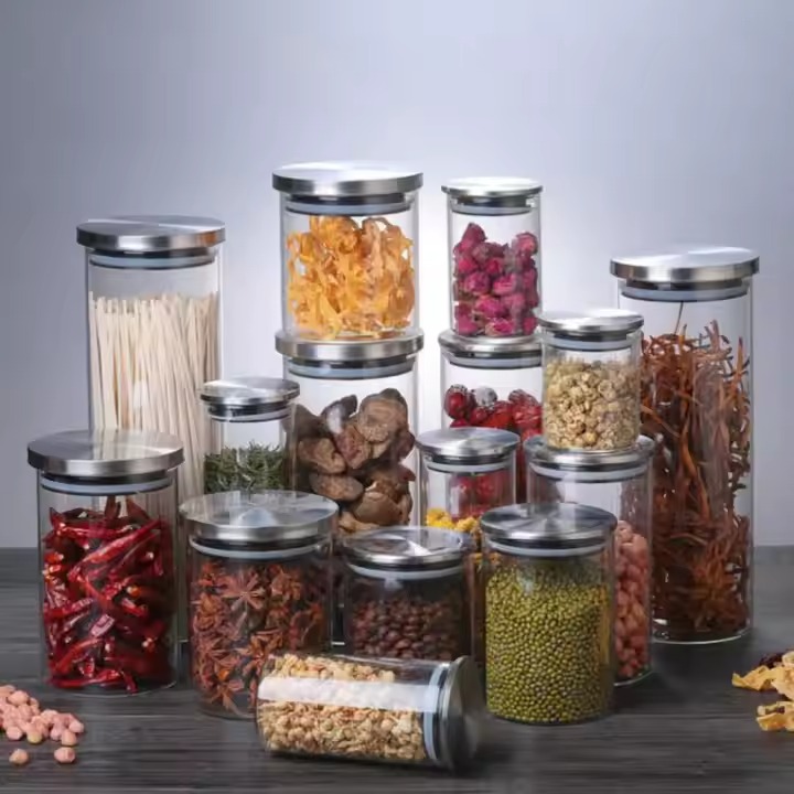 Glass Kitchen Jar with Lid
