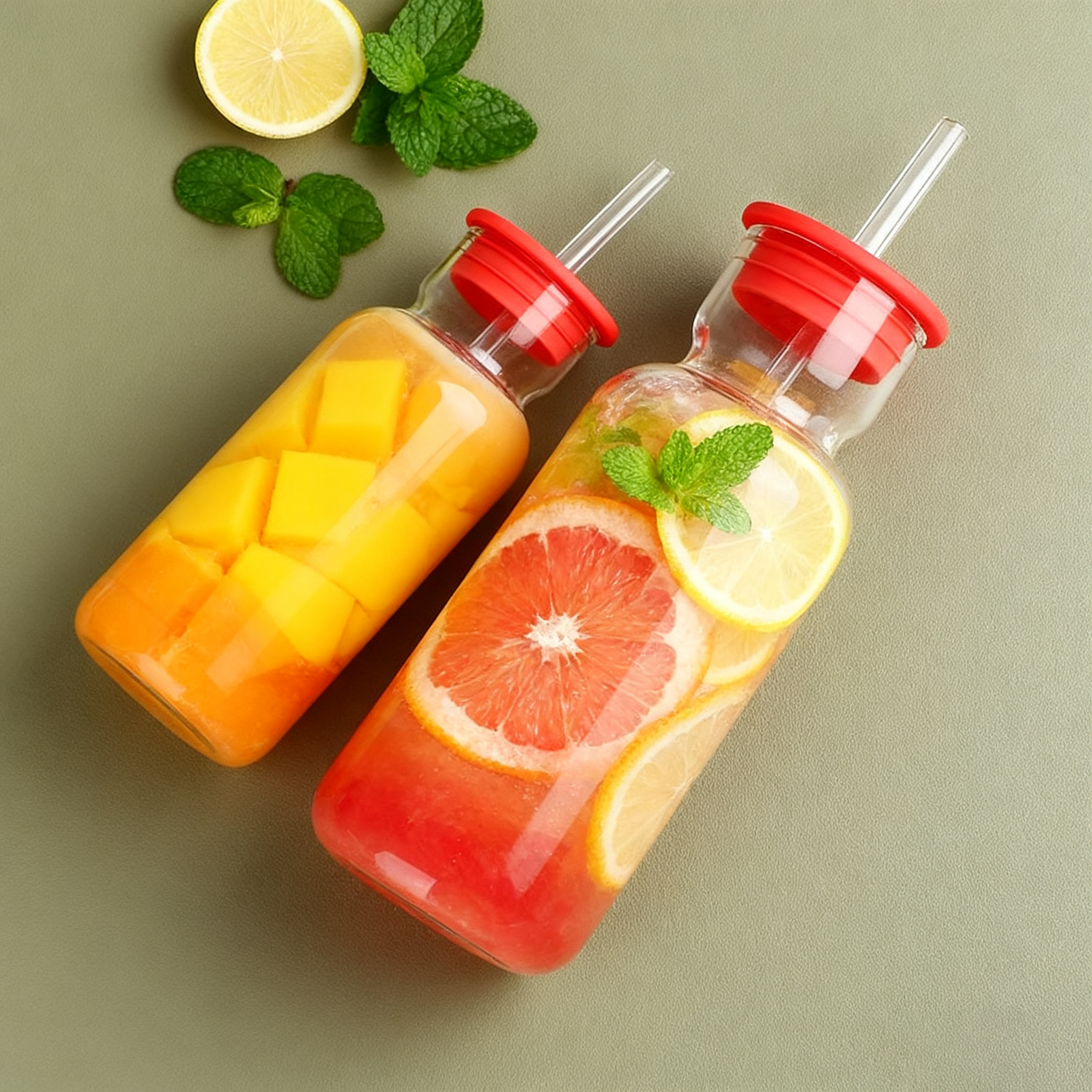 Borosilicate Glass Tumbler with Silicone Lid