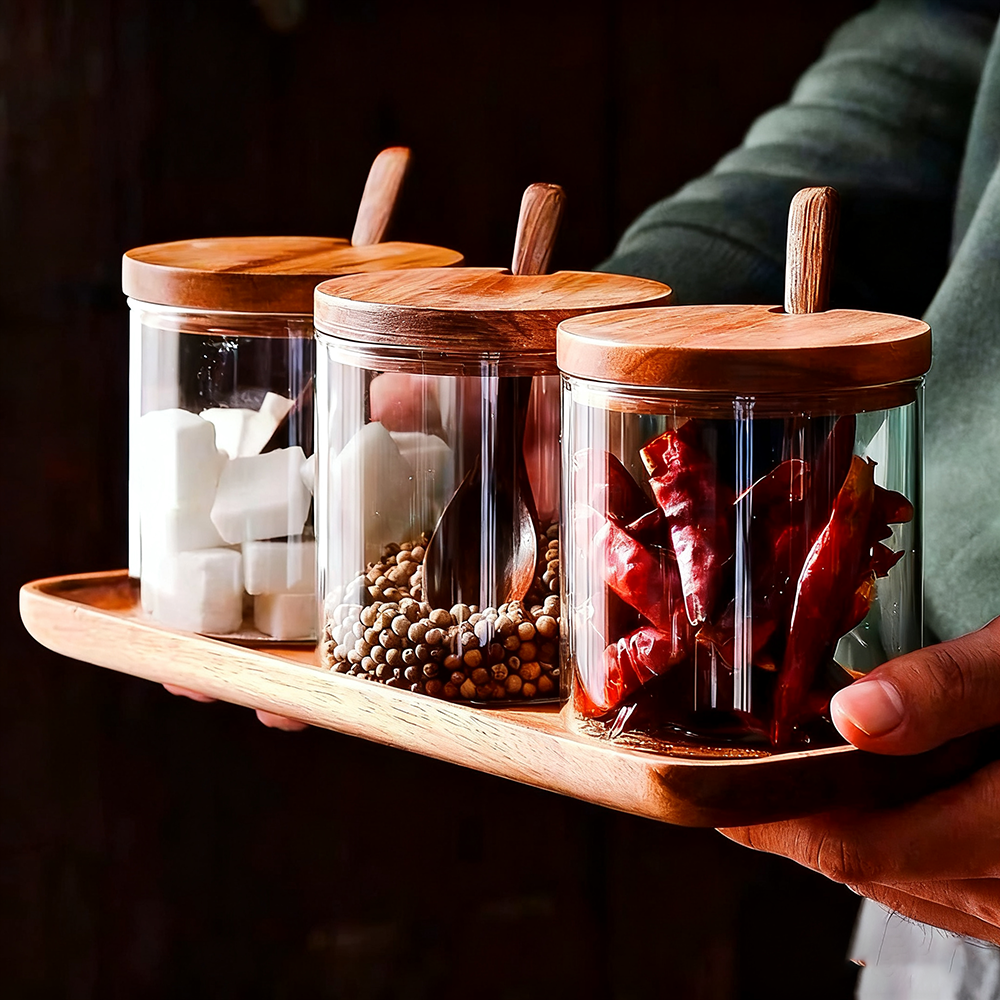 Borosilicate glass jar Set