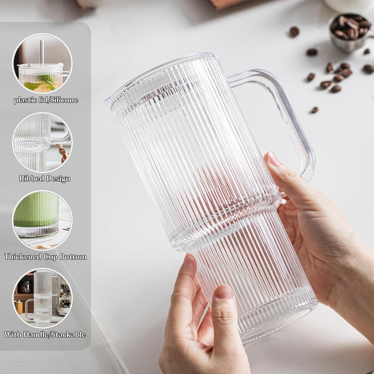 Vaso de agua de cristal de gran belleza creativa