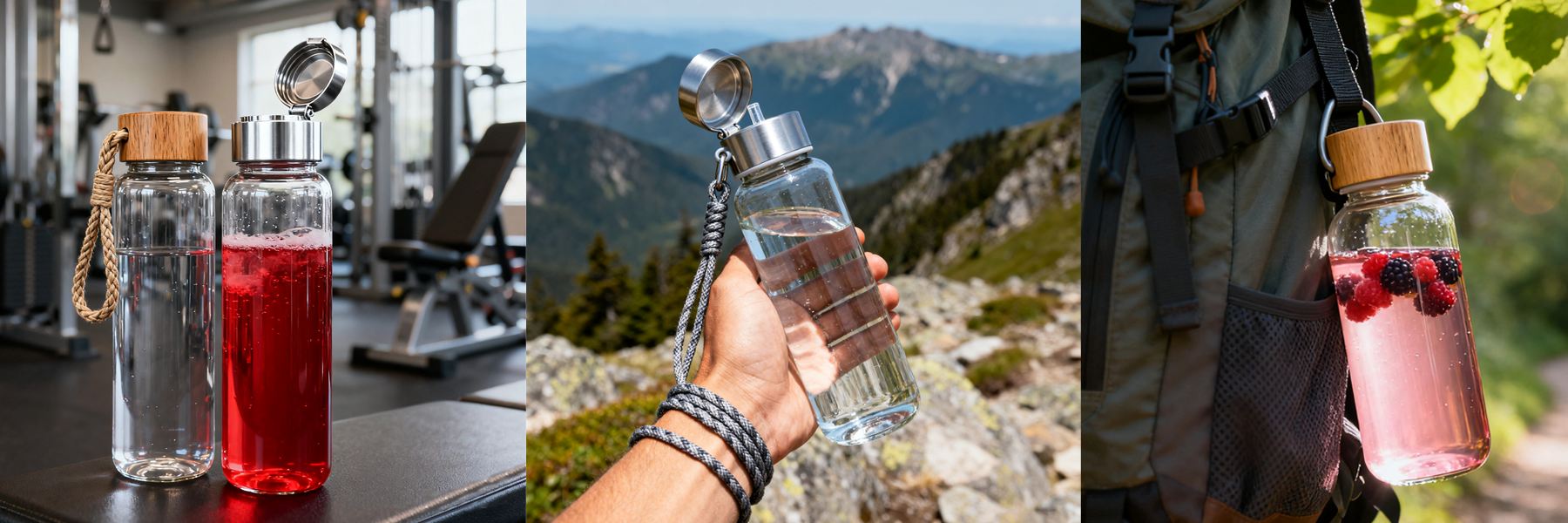 Premium Borosilicate Glass Water Bottle (2)