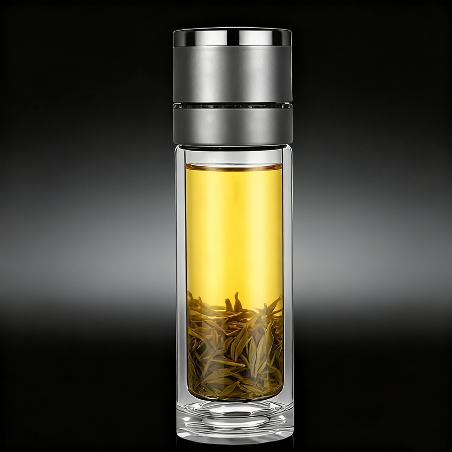 Vaso de cristal de doble pared