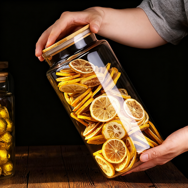 Glass jar container