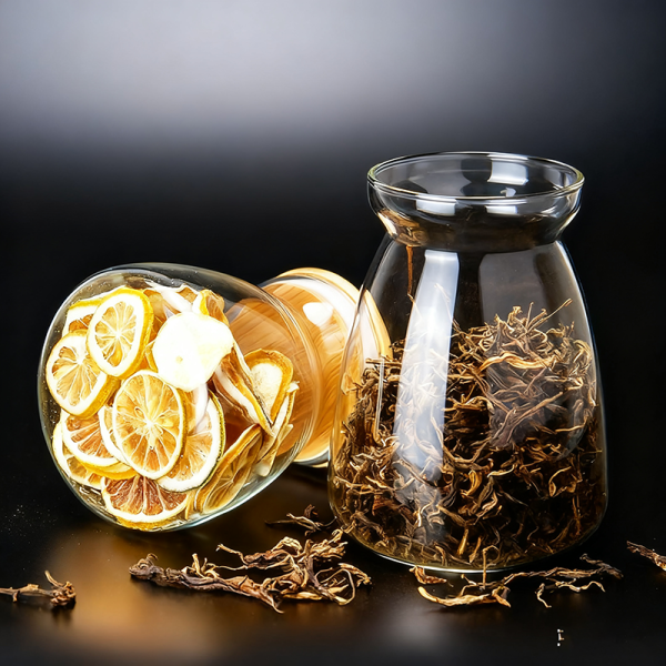 Glass Storage Jars with Wood Lids