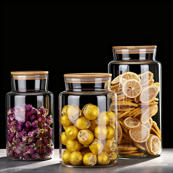 Glass jar container