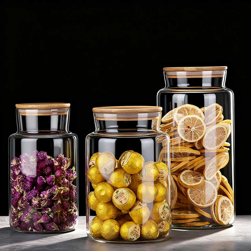 Glass jar container