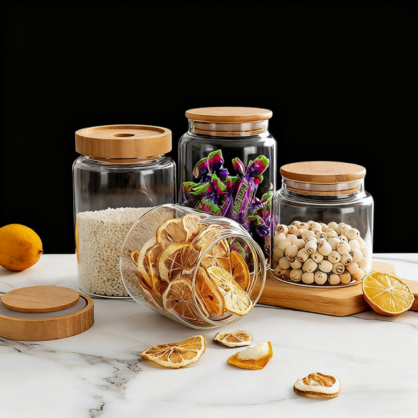 Glass jar container