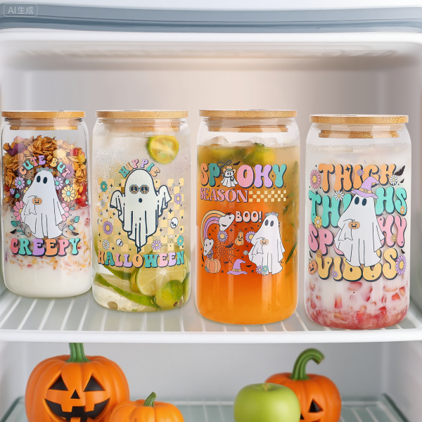 Halloween Tumbler Glass Cup