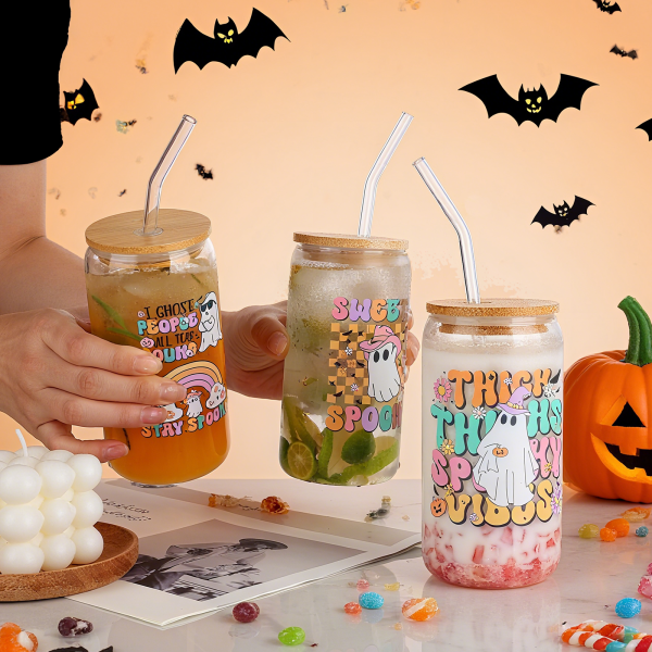Halloween Tumbler Glass Cup