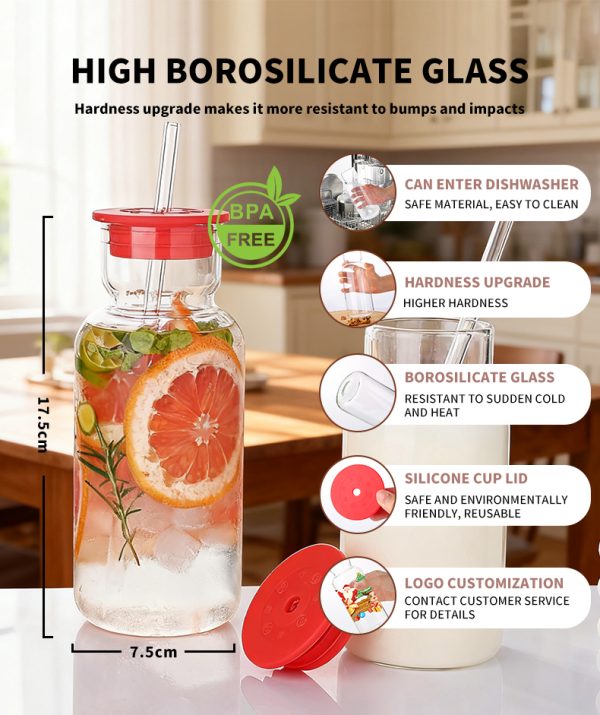 Borosilicate Glass Tumbler with Silicone Lid