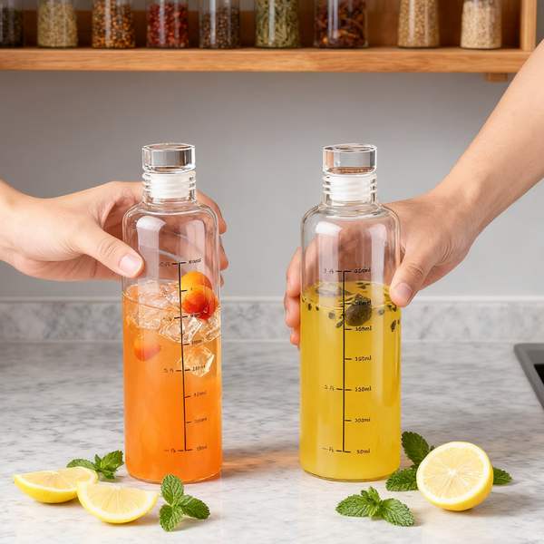 Time-Mark Glass Bottle