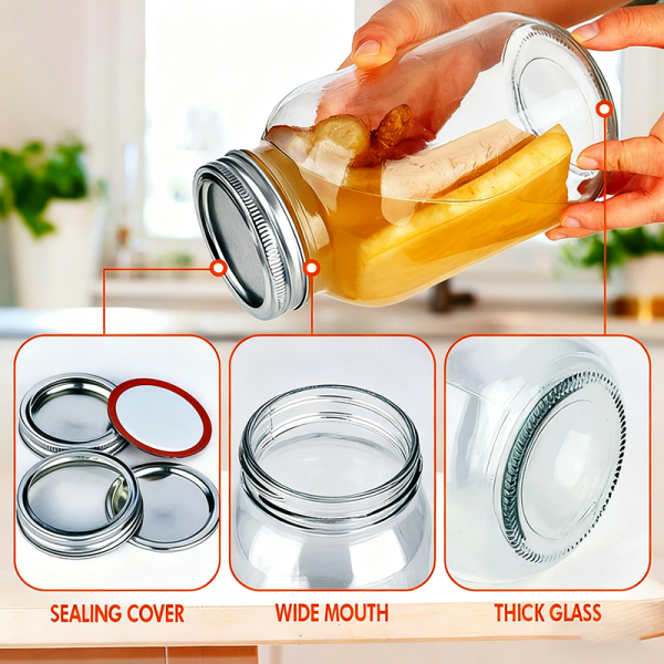 Premium Glass Mason Jars