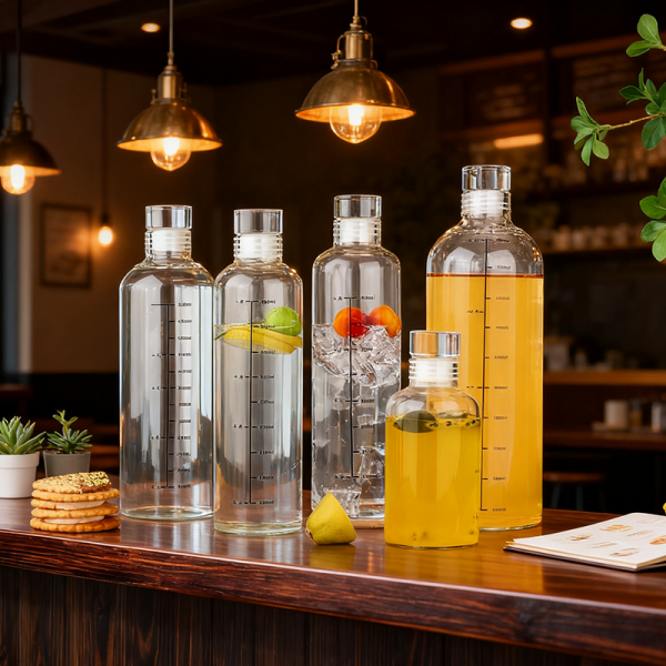 Time-Mark Glass Bottle