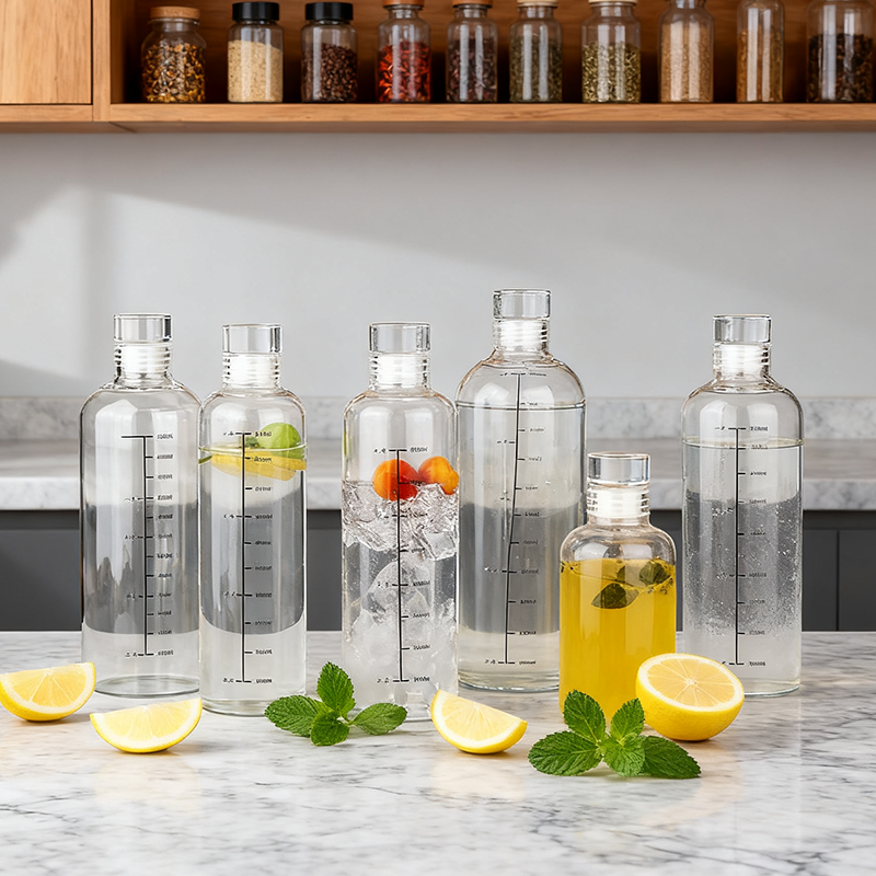 Time-Mark Glass Bottle