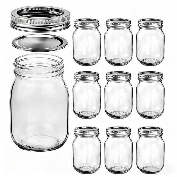 Premium Glass Mason Jars