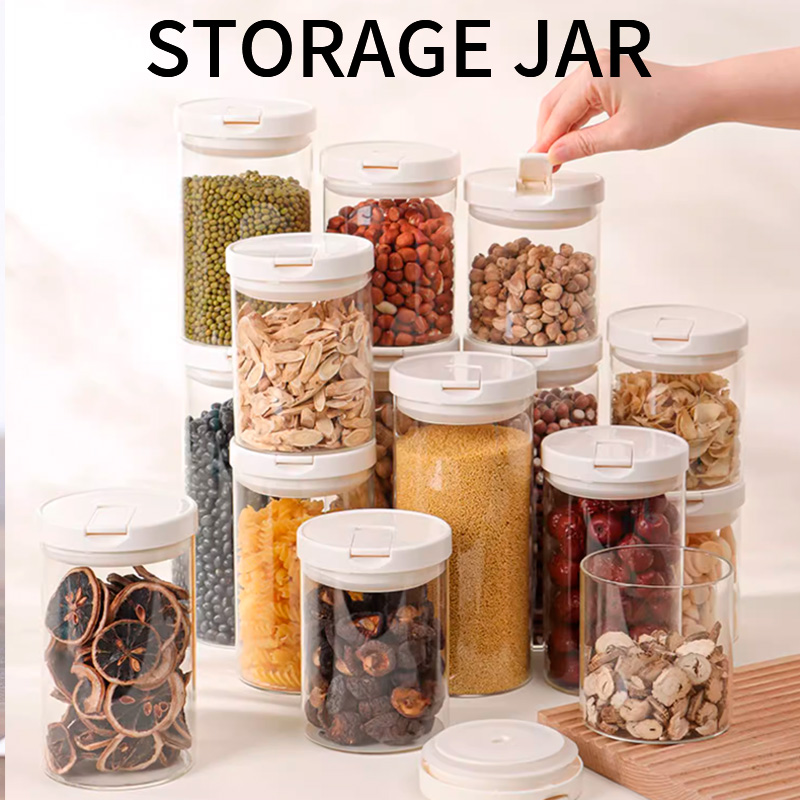 Transparent Glass Food Storage Canister