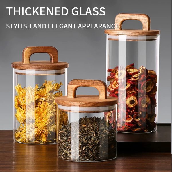 Transparent Glass Storage Jars