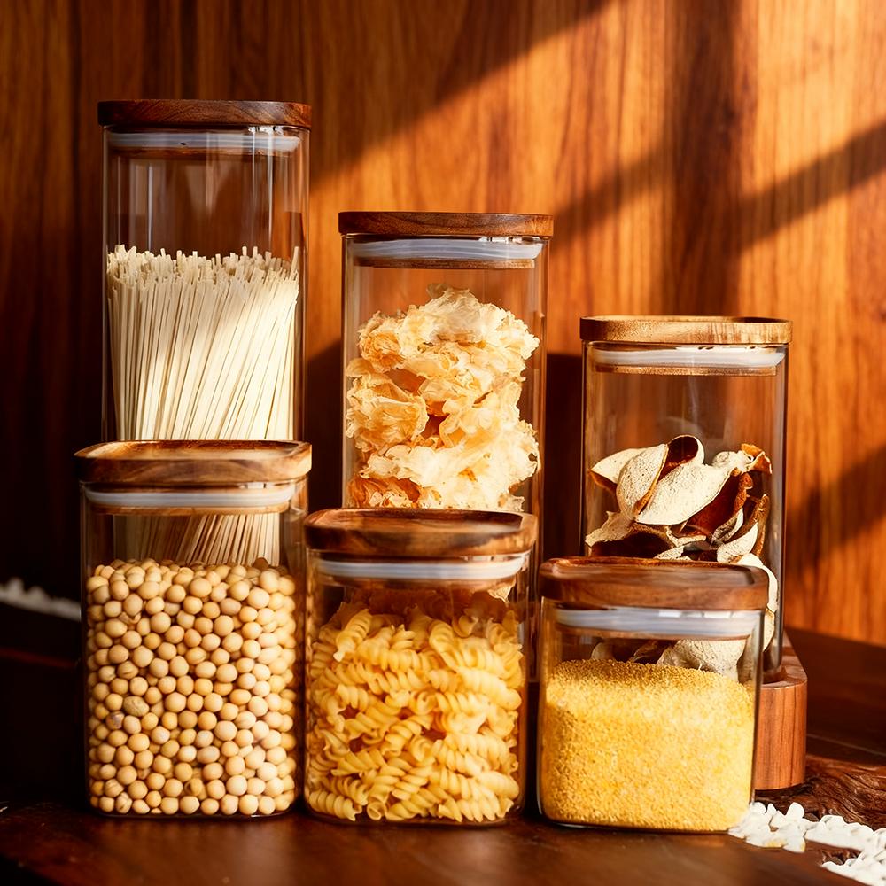 Square Borosilicate Glass Containers