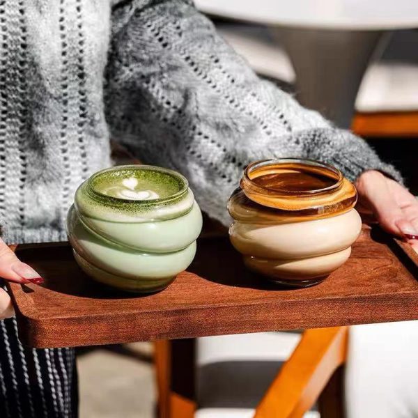 Spiral Design Borosilicate Glass Mug