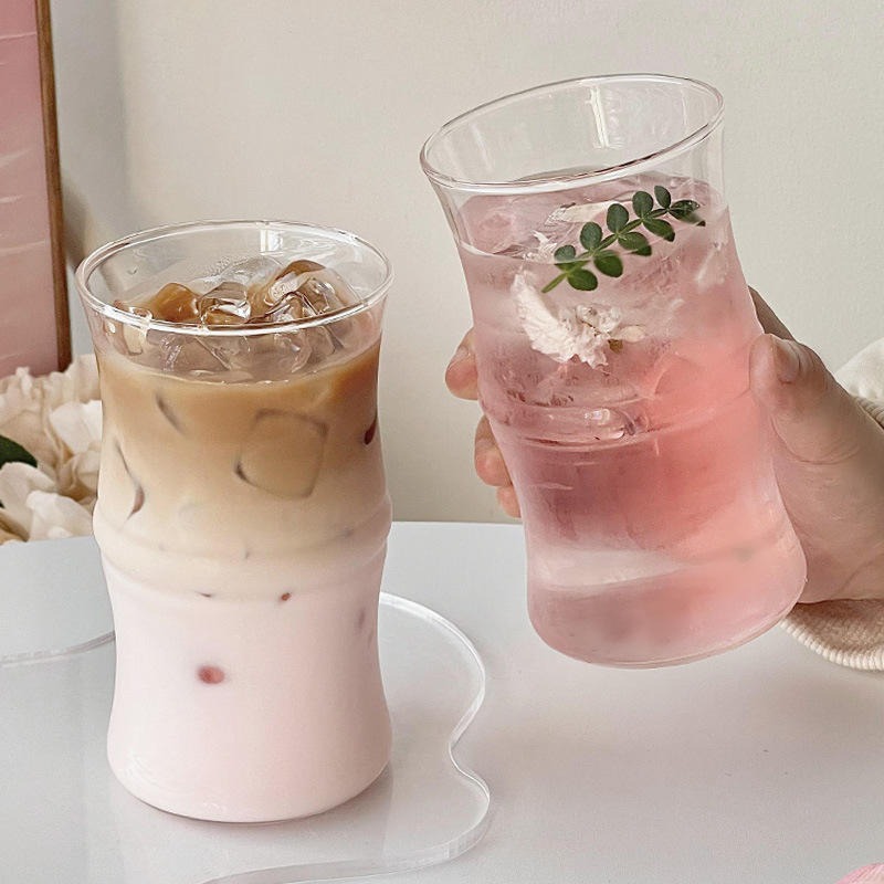 Bamboo Style Glass Mug