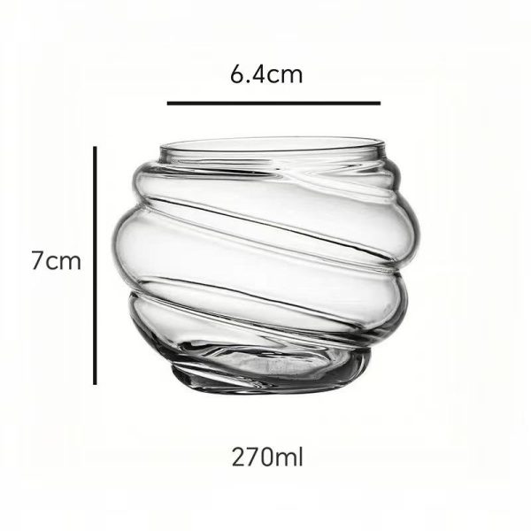 Spiral Design Borosilicate Glass Mug