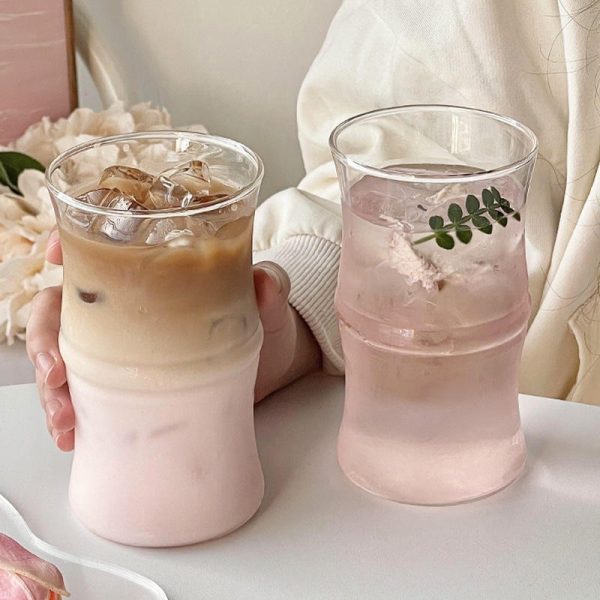 Bamboo Style Glass Mug