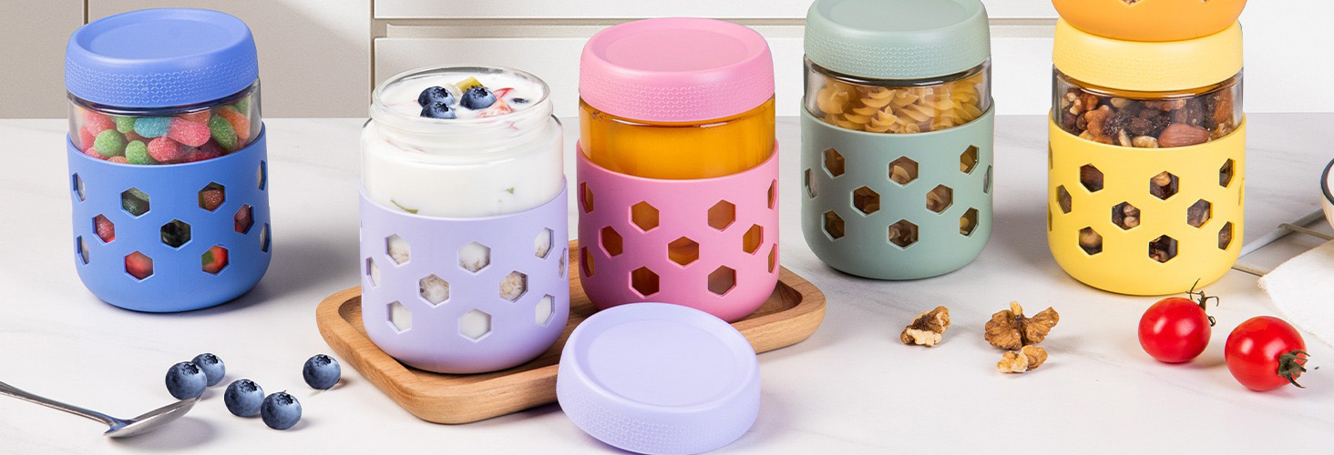 Stackable Borosilicate Glass Containers