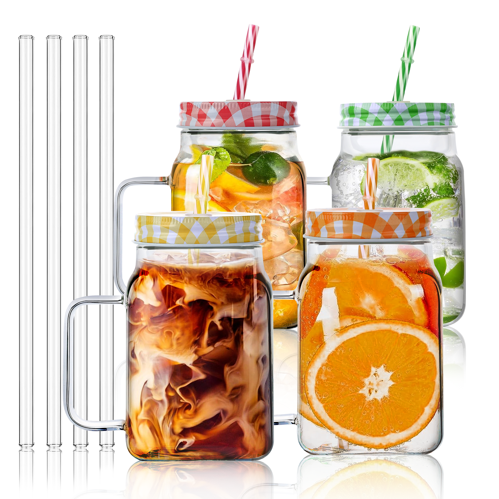 lead-free drinking mason glass mug