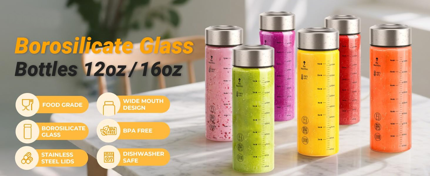 Wide Mouth Bulk Glass Bottle