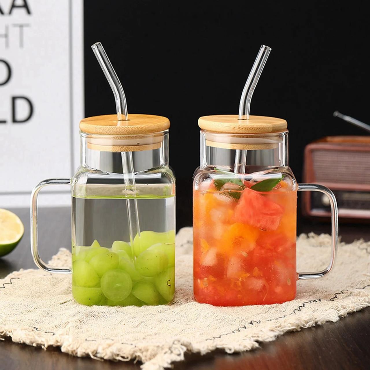 BPA Free Reusable Glass Cup