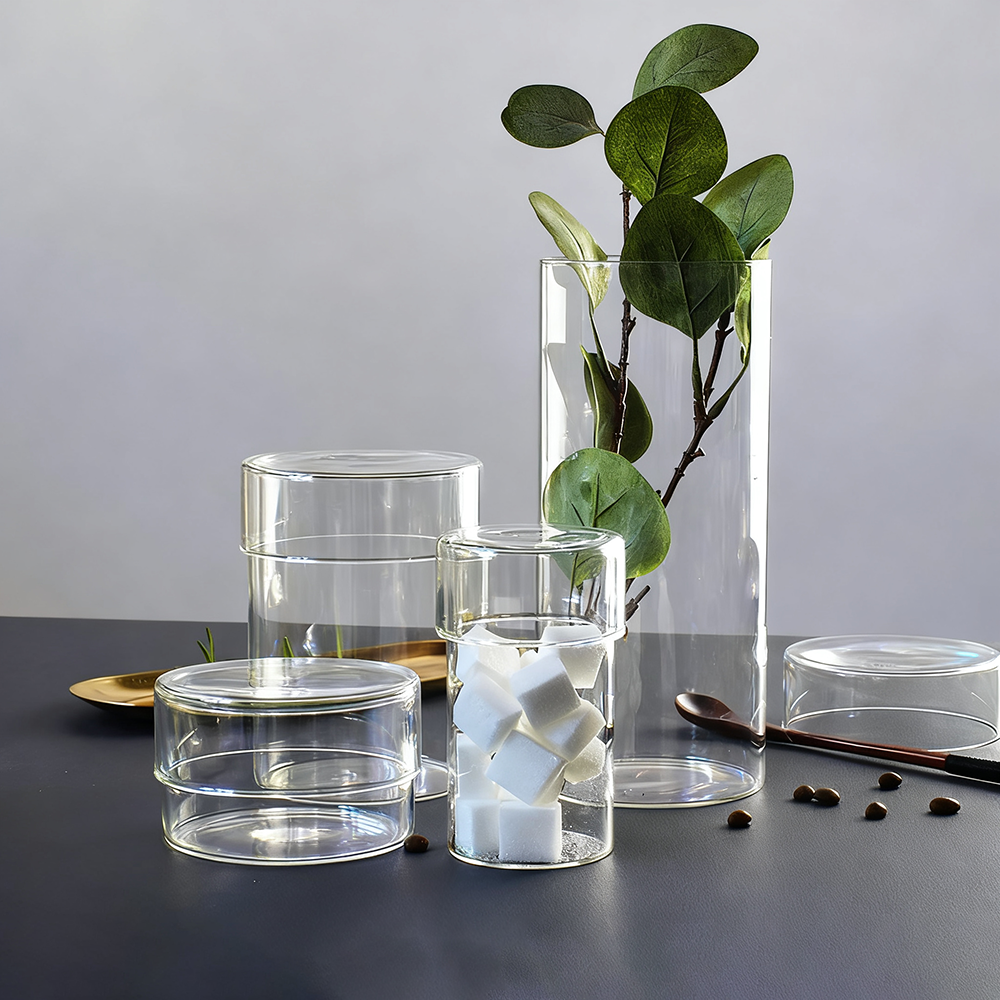 Transparent Borosilicate Glass Kitchen Jar