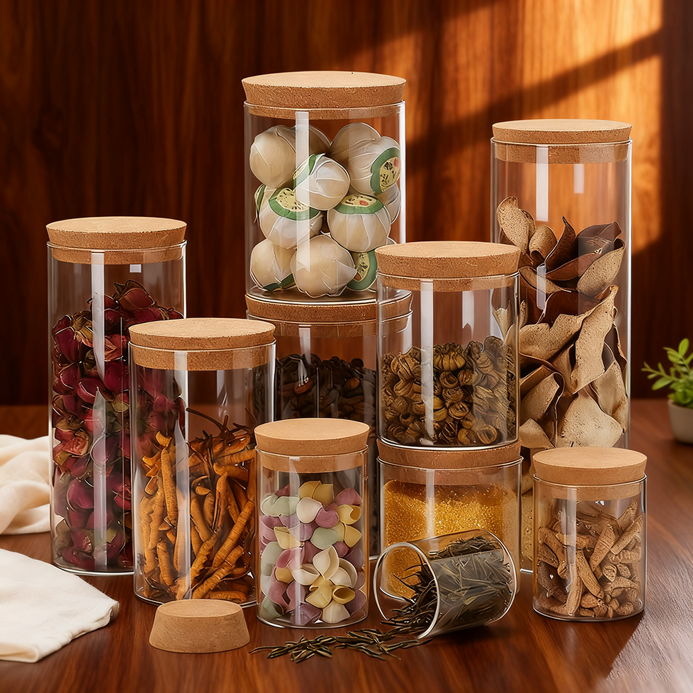 OEM Cork Lid Glass Containers