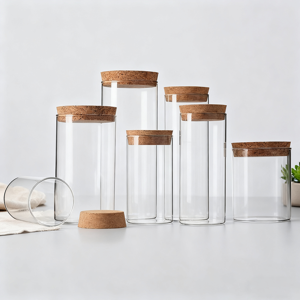 OEM Cork Lid Glass Containers