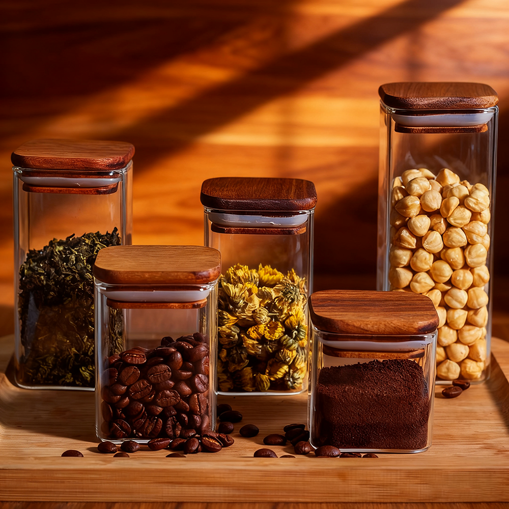 Quadratische Borosilikatglas-Behälter